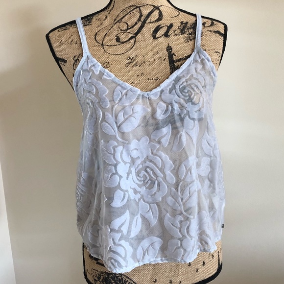 ABERCROMBIE grey rose sheer velvet cami - Picture 1 of 4